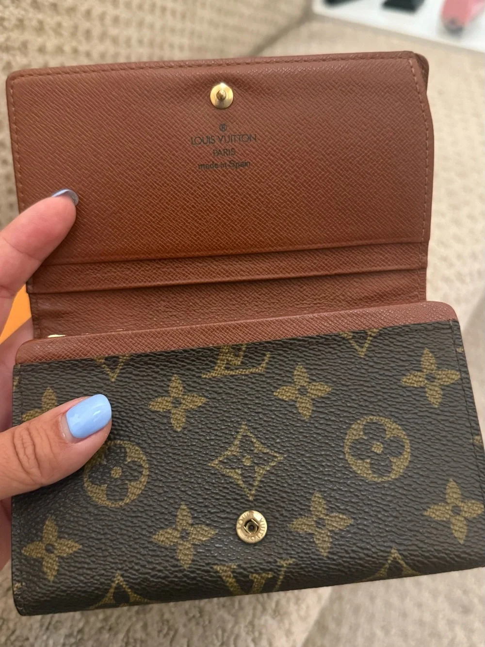 Louis Vuitton Monogram Compact Wallet in Brown